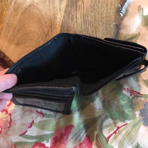 Vtg WILSON Leather Wallet Bilfold Gold HW Photo & 15 Card Paper Bill+SnapClose - Picture 10 of 13